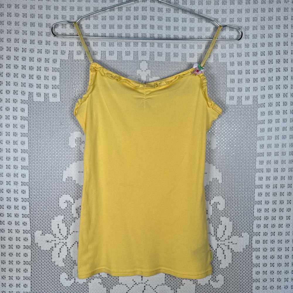 Tommy Jeans Yellow Tank with Ruffle accents